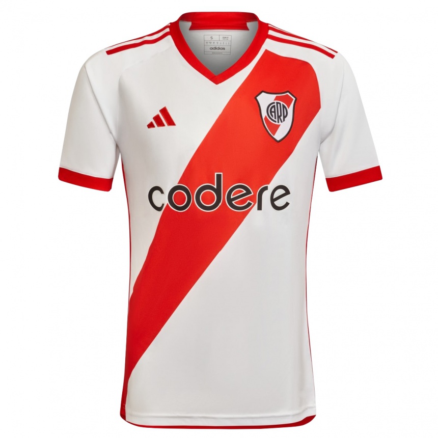 Enfant Football Maillot Votre Nom #0 Blanc Rouge Tenues Domicile 2024/25 Canada