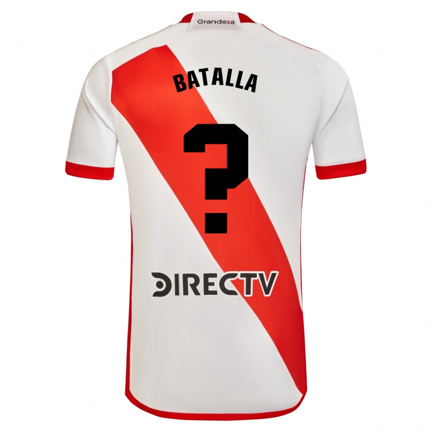 Enfant Football Maillot Augusto Batalla #0 Blanc Rouge Tenues Domicile 2024/25 Canada