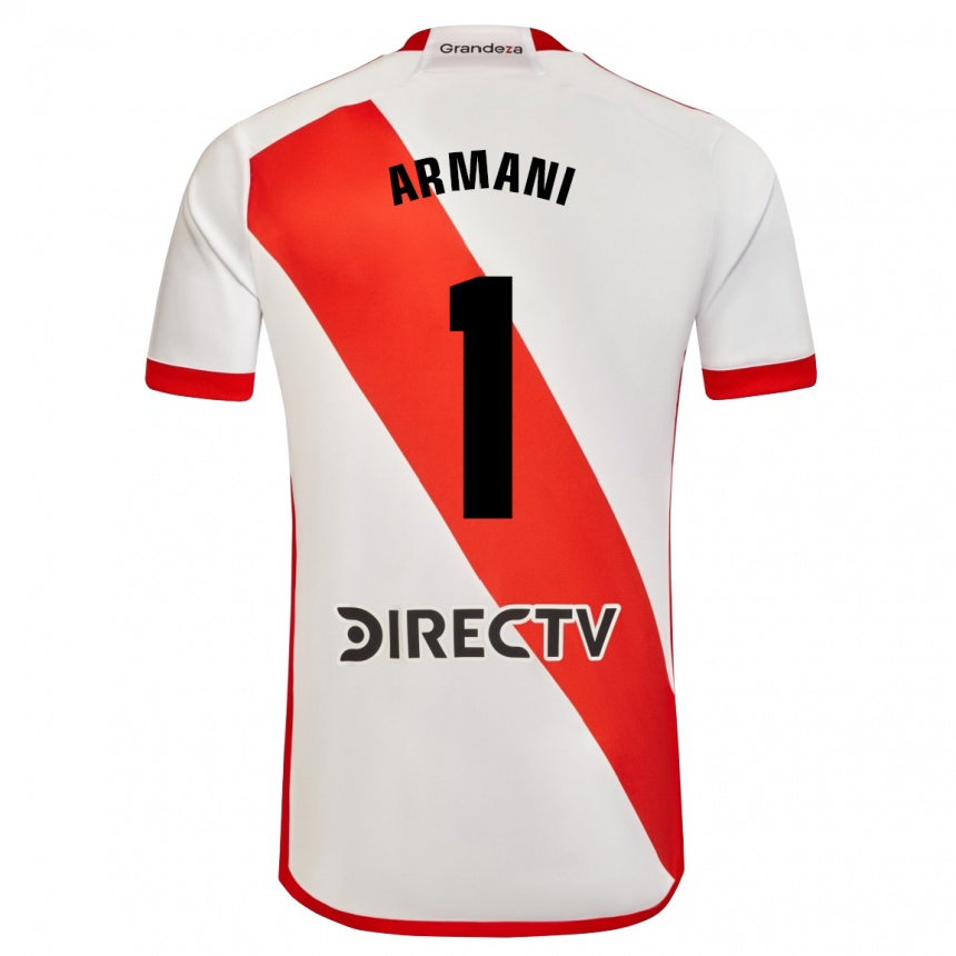 Kids Football Franco Armani #1 White Red Home Jersey 2024/25 T-Shirt Canada