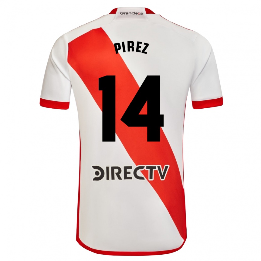 Enfant Football Maillot Leandro González Pírez #14 Blanc Rouge Tenues Domicile 2024/25 Canada