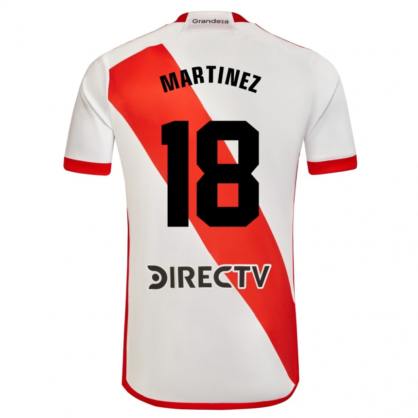 Enfant Football Maillot Pity Martínez #18 Blanc Rouge Tenues Domicile 2024/25 Canada