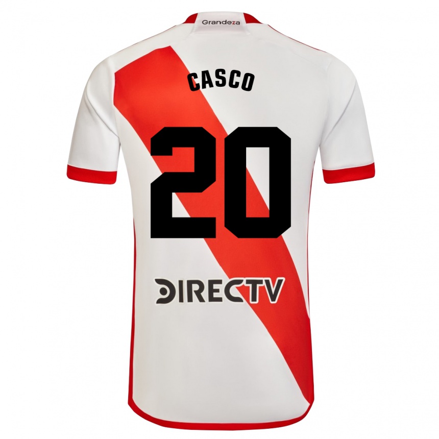 Kids Football Milton Casco #20 White Red Home Jersey 2024/25 T-Shirt Canada