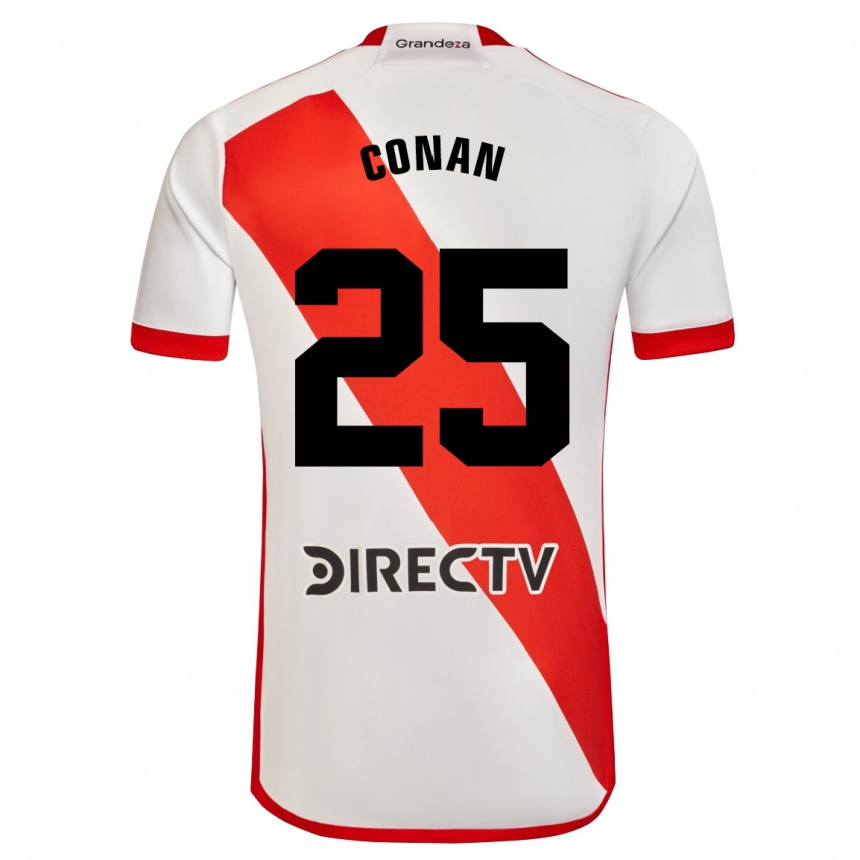 Enfant Football Maillot Conan Ledesma #25 Blanc Rouge Tenues Domicile 2024/25 Canada