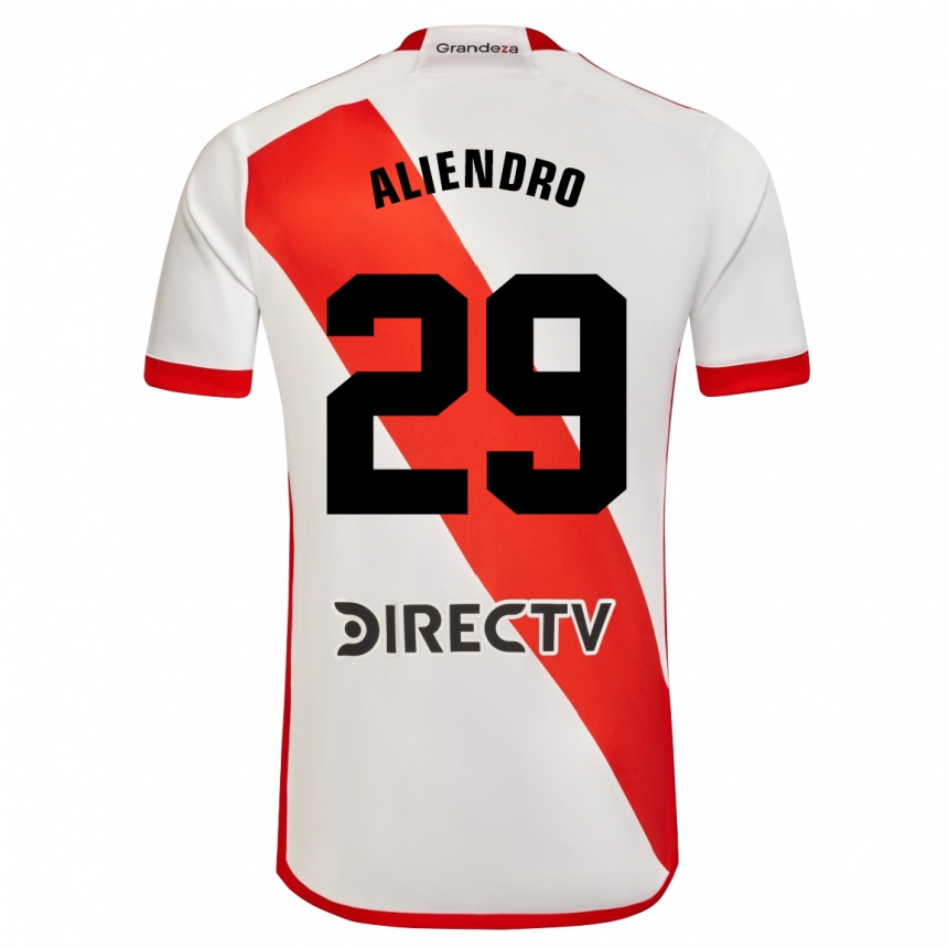 Kids Football Rodrigo Aliendro #29 White Red Home Jersey 2024/25 T-Shirt Canada