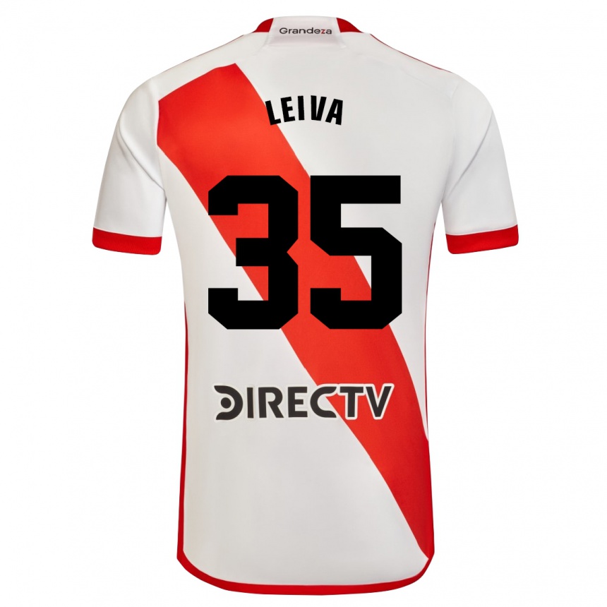 Kids Football Tobías Leiva #35 White Red Home Jersey 2024/25 T-Shirt Canada