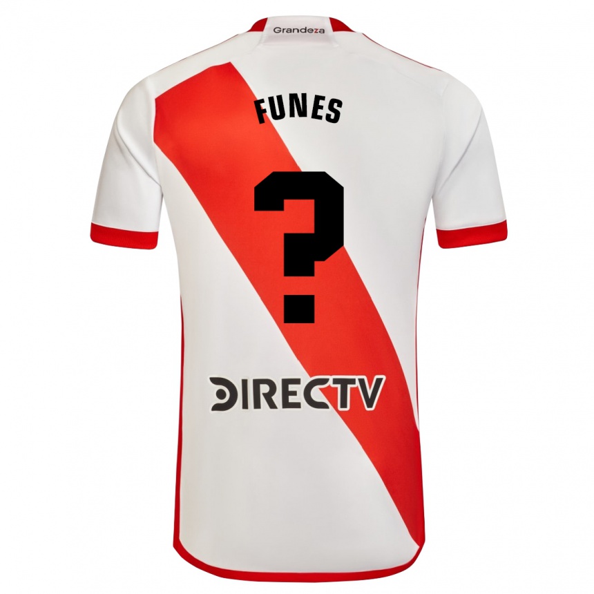 Enfant Football Maillot Uriel Funes #0 Blanc Rouge Tenues Domicile 2024/25 Canada