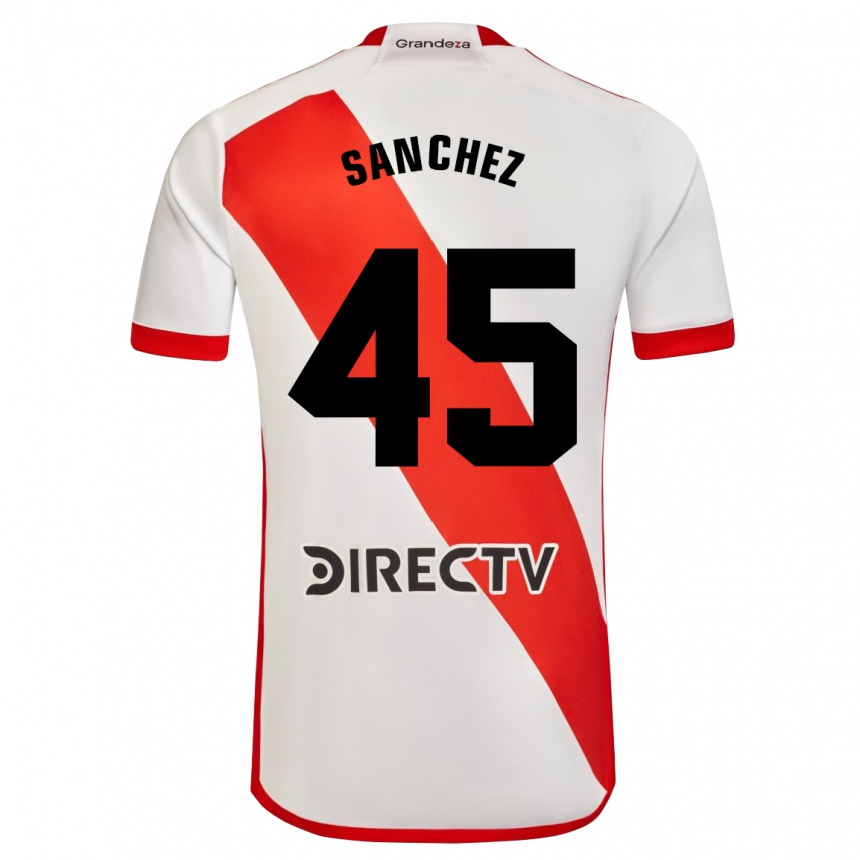 Kids Football Sebastián Sánchez #45 White Red Home Jersey 2024/25 T-Shirt Canada