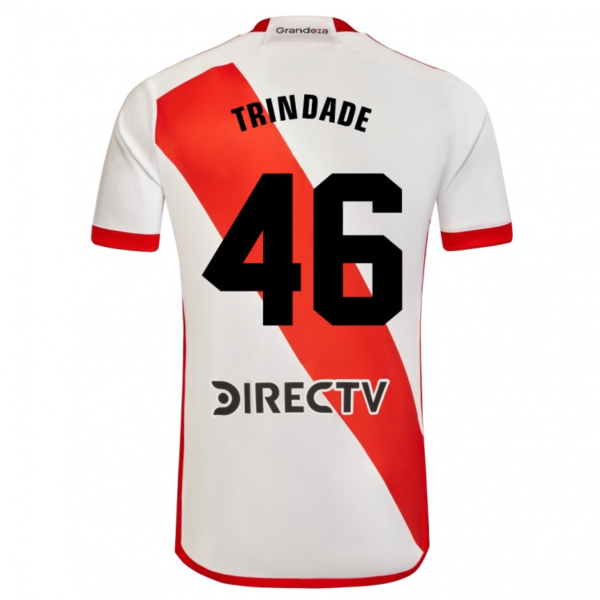 Kids Football Gonzalo Trindade #46 White Red Home Jersey 2024/25 T-Shirt Canada