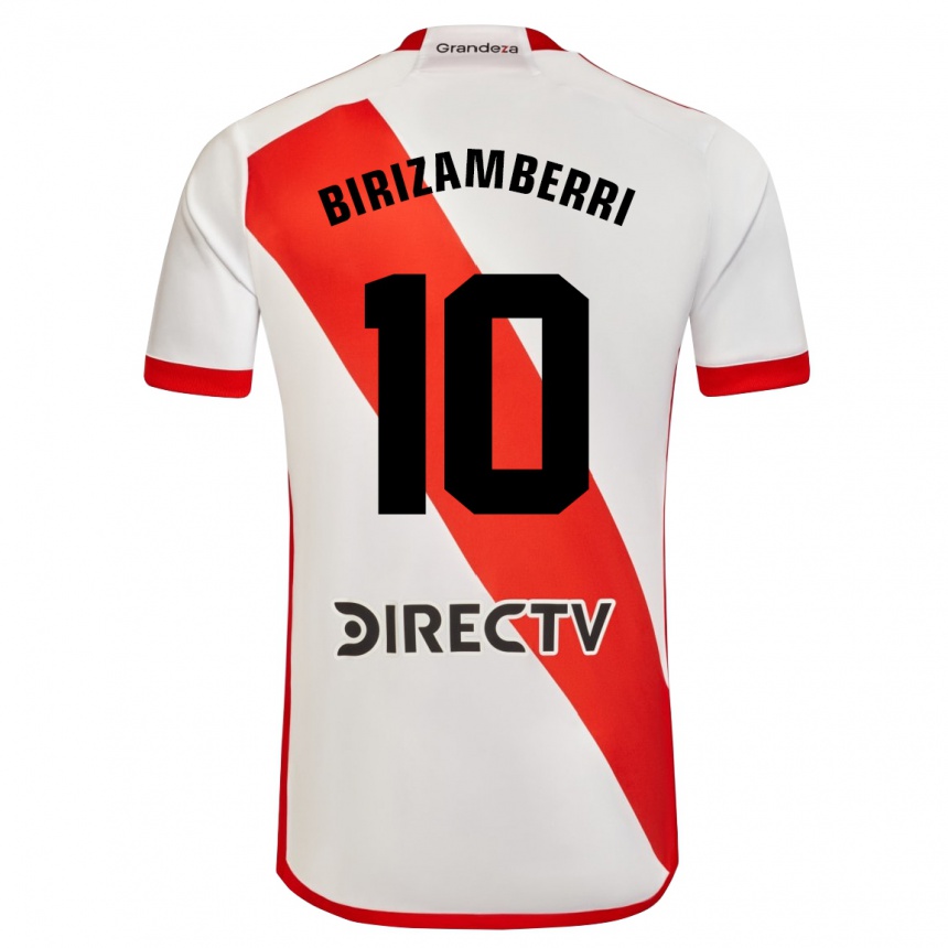 Enfant Football Maillot María Carolina Birizamberri Rivero #10 Blanc Rouge Tenues Domicile 2024/25 Canada