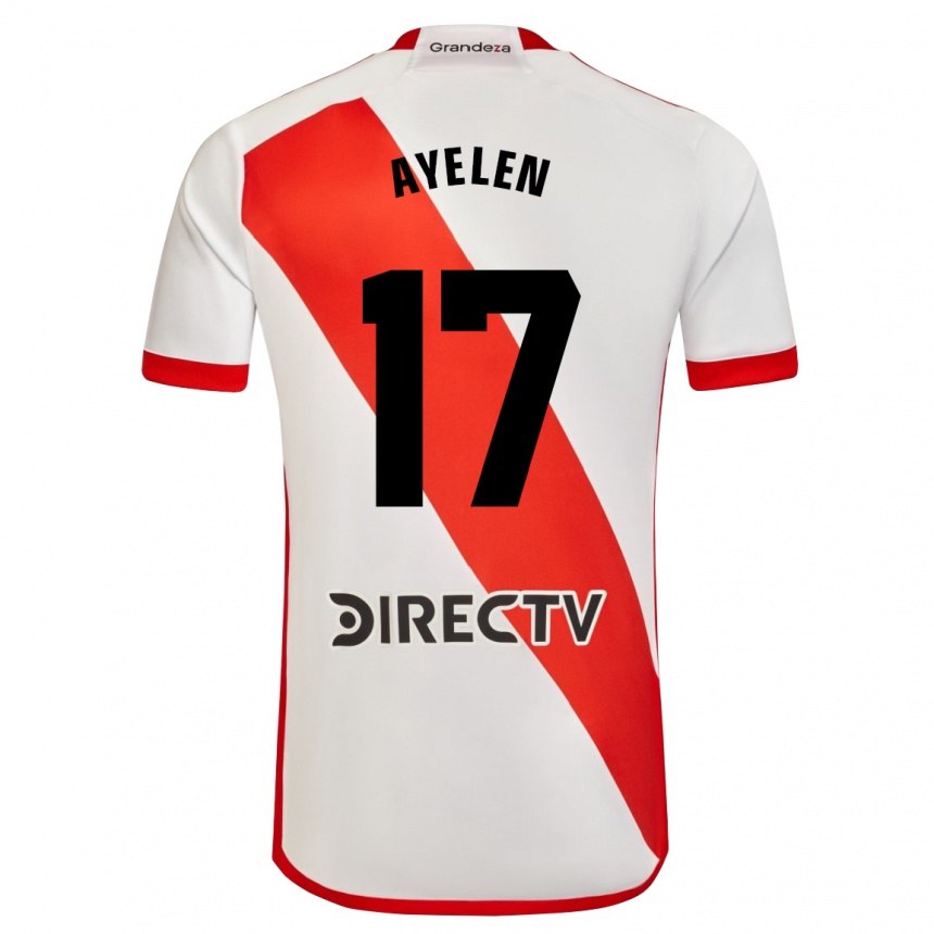 Kids Football Stephanie Ayelén Melgarejo #17 White Red Home Jersey 2024/25 T-Shirt Canada