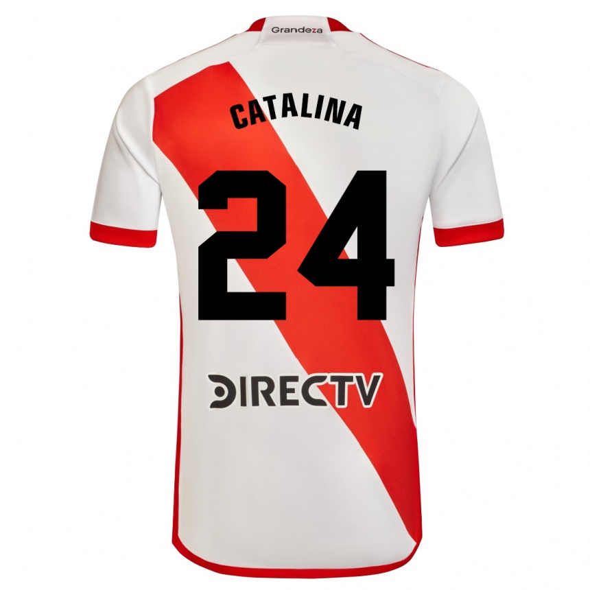 Kids Football Catalina Julia Primo #24 White Red Home Jersey 2024/25 T-Shirt Canada