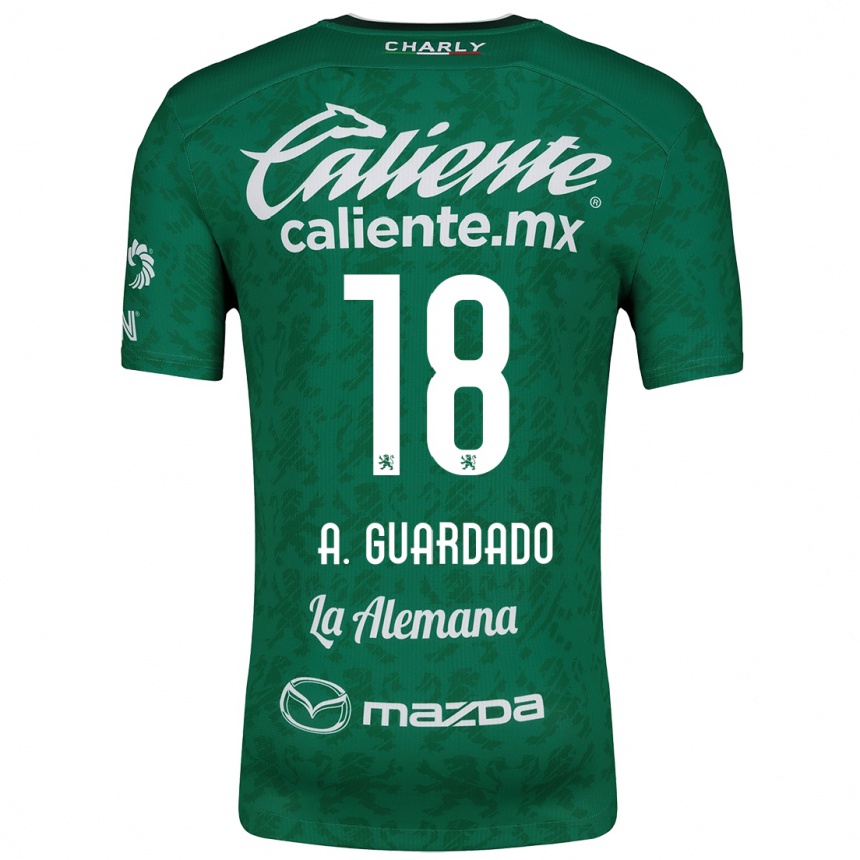 Enfant Football Maillot Andrés Guardado #18 Vert Blanc Tenues Domicile 2024/25 Canada