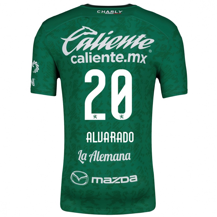 Kids Football Alfonso Alvarado #20 Green White Home Jersey 2024/25 T-Shirt Canada