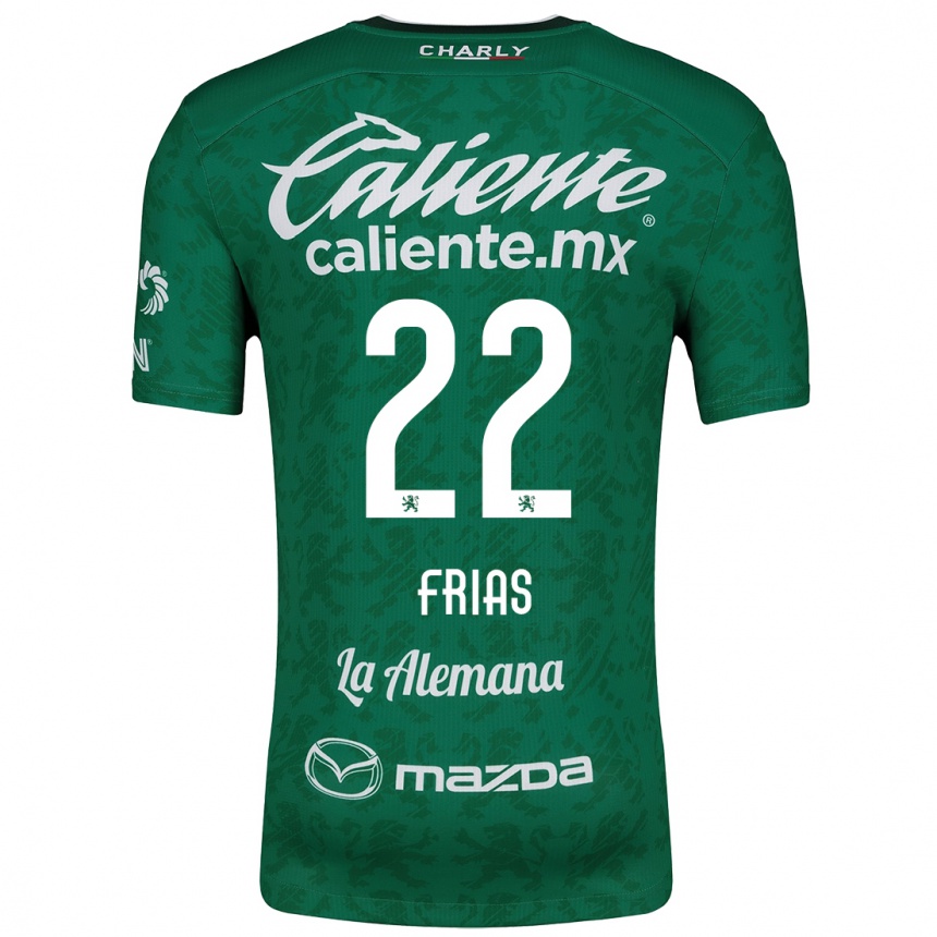 Enfant Football Maillot Adonis Frías #22 Vert Blanc Tenues Domicile 2024/25 Canada