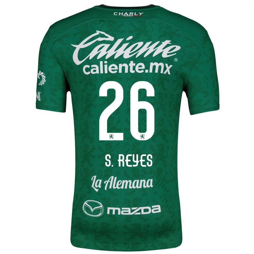 Kids Football Salvador Reyes #26 Green White Home Jersey 2024/25 T-Shirt Canada