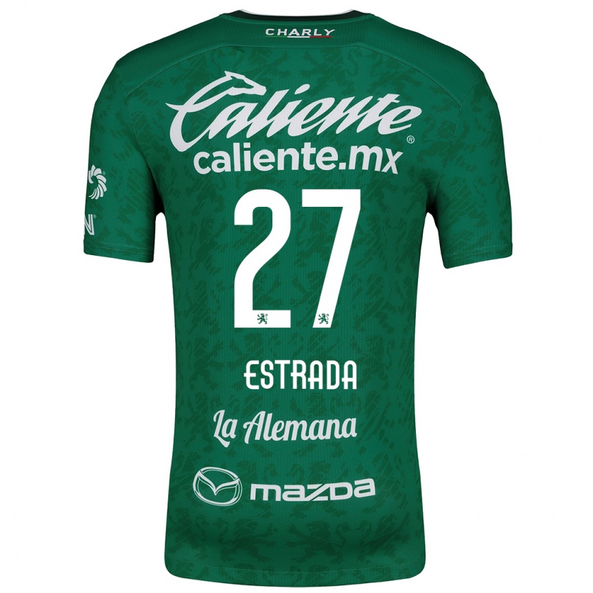 Enfant Football Maillot Ángel Estrada #27 Vert Blanc Tenues Domicile 2024/25 Canada