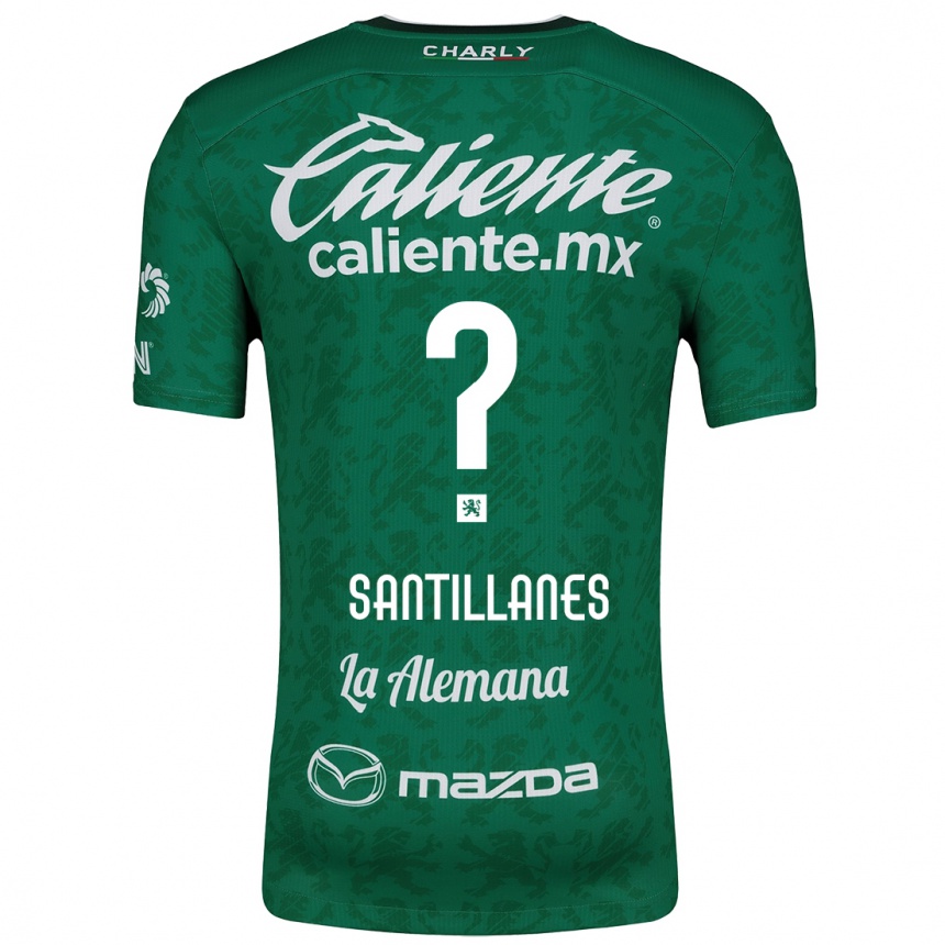 Kids Football Antonio Santillanes #0 Green White Home Jersey 2024/25 T-Shirt Canada