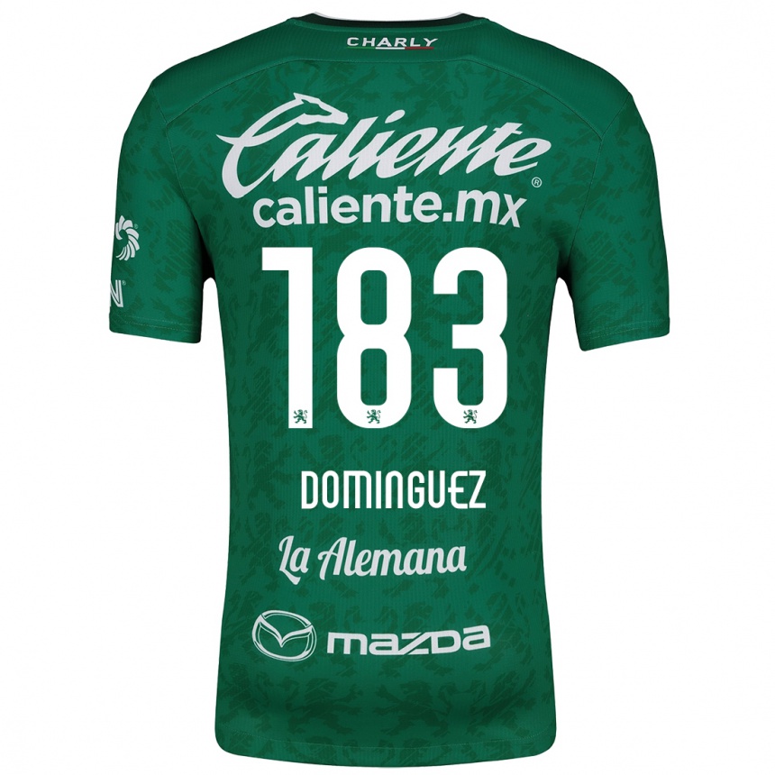 Enfant Football Maillot Jesús Domínguez #183 Vert Blanc Tenues Domicile 2024/25 Canada