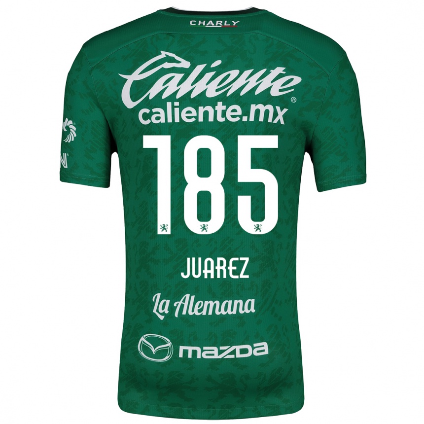 Kids Football Moisés Juárez #185 Green White Home Jersey 2024/25 T-Shirt Canada