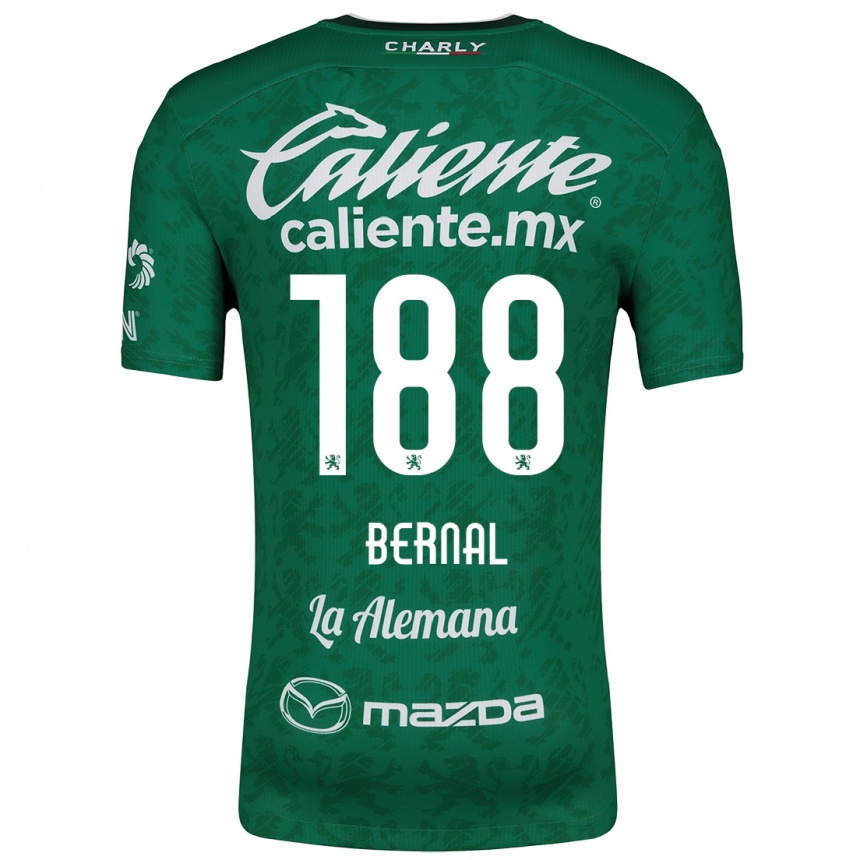 Enfant Football Maillot Juan Bernal #188 Vert Blanc Tenues Domicile 2024/25 Canada