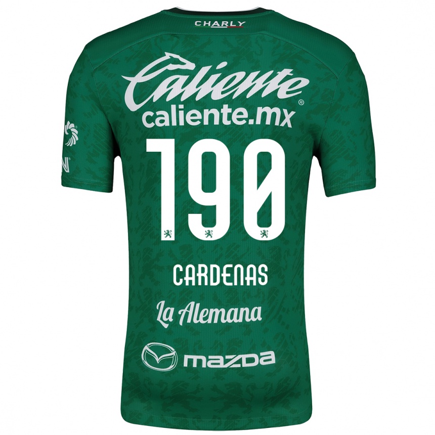 Kids Football Emilio Cárdenas #190 Green White Home Jersey 2024/25 T-Shirt Canada