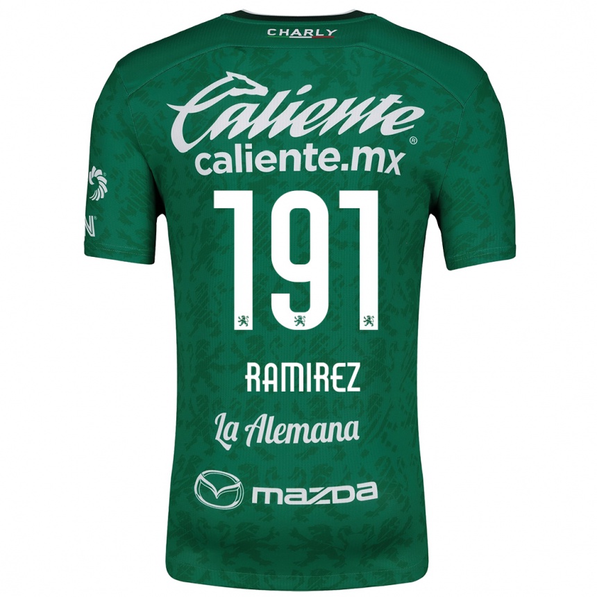 Kids Football Ian Ramírez #191 Green White Home Jersey 2024/25 T-Shirt Canada