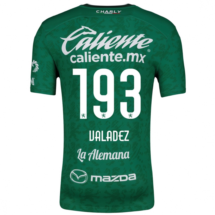 Enfant Football Maillot Luis Valadez #193 Vert Blanc Tenues Domicile 2024/25 Canada