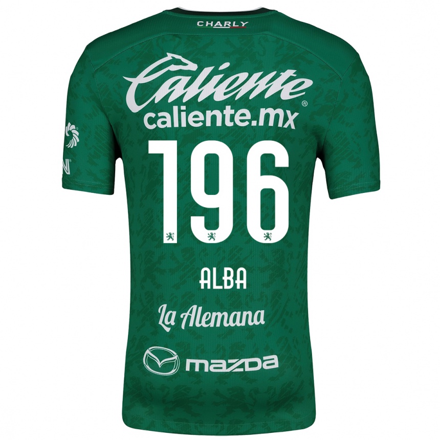 Enfant Football Maillot Óscar Alba #196 Vert Blanc Tenues Domicile 2024/25 Canada