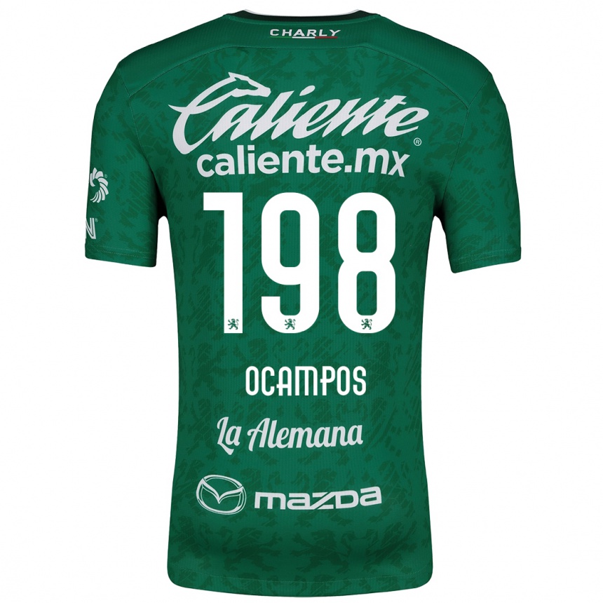 Kids Football Omar Ocampos #198 Green White Home Jersey 2024/25 T-Shirt Canada