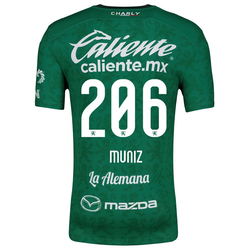 Kids Football Isaác Muñíz #206 Green White Home Jersey 2024/25 T-Shirt Canada