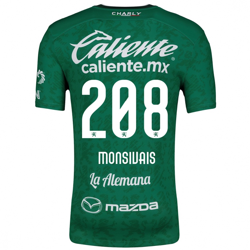 Enfant Football Maillot Daniel Monsivaís #208 Vert Blanc Tenues Domicile 2024/25 Canada