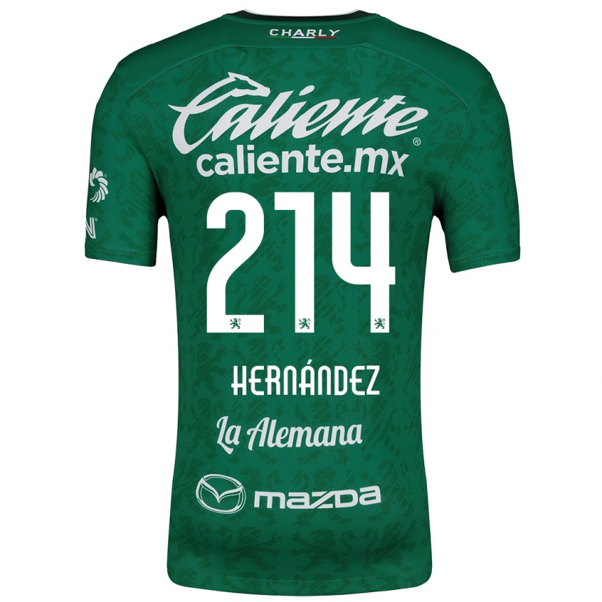 Kids Football Iván Hernández #214 Green White Home Jersey 2024/25 T-Shirt Canada