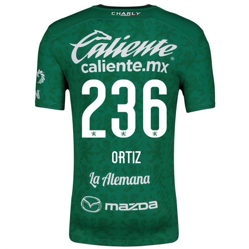 Kids Football Youssef Ortiz #236 Green White Home Jersey 2024/25 T-Shirt Canada