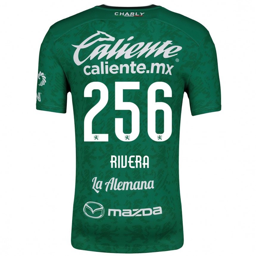 Enfant Football Maillot Fernando Rivera #256 Vert Blanc Tenues Domicile 2024/25 Canada