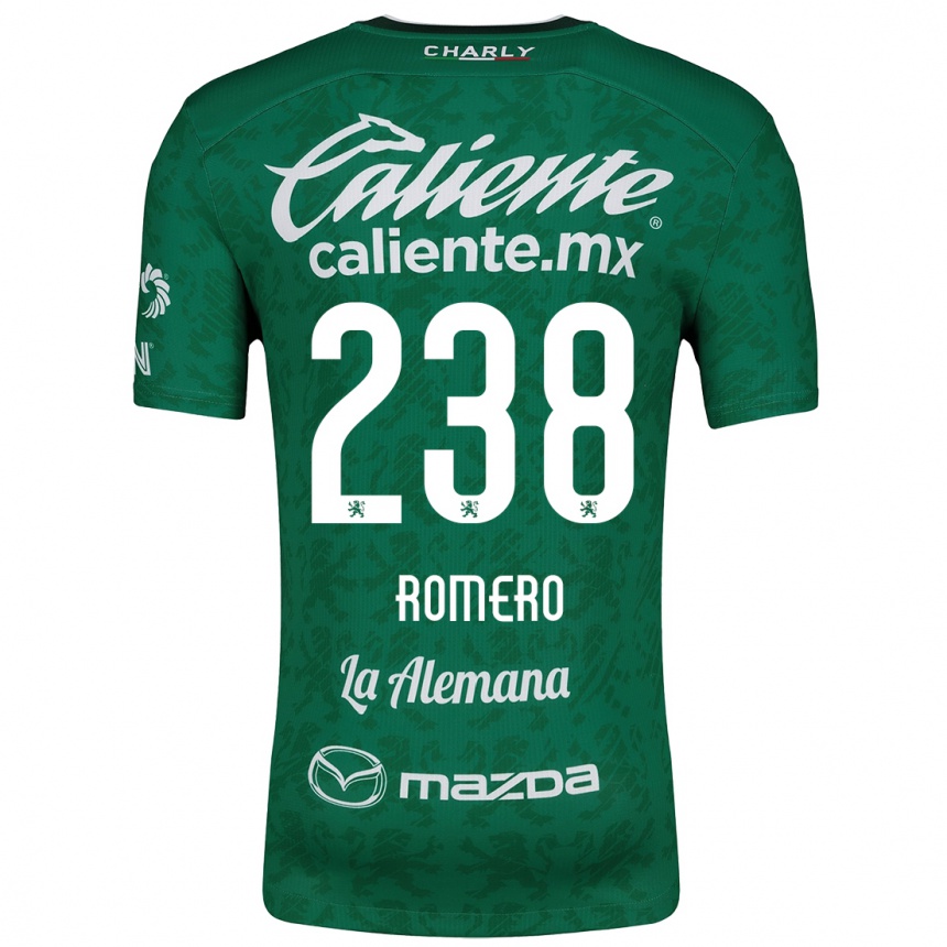 Enfant Football Maillot Paulo Romero #238 Vert Blanc Tenues Domicile 2024/25 Canada