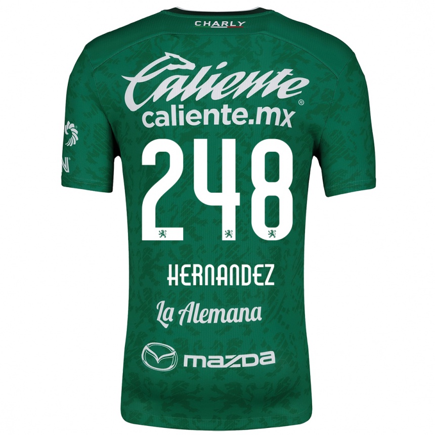 Kids Football Fernando Hernández #248 Green White Home Jersey 2024/25 T-Shirt Canada