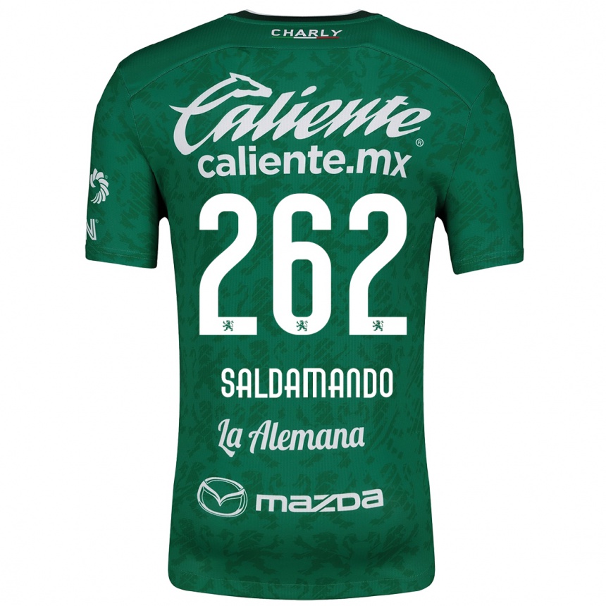 Kids Football José Saldamando #262 Green White Home Jersey 2024/25 T-Shirt Canada