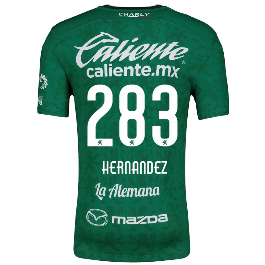 Kids Football Karin Hernández #283 Green White Home Jersey 2024/25 T-Shirt Canada