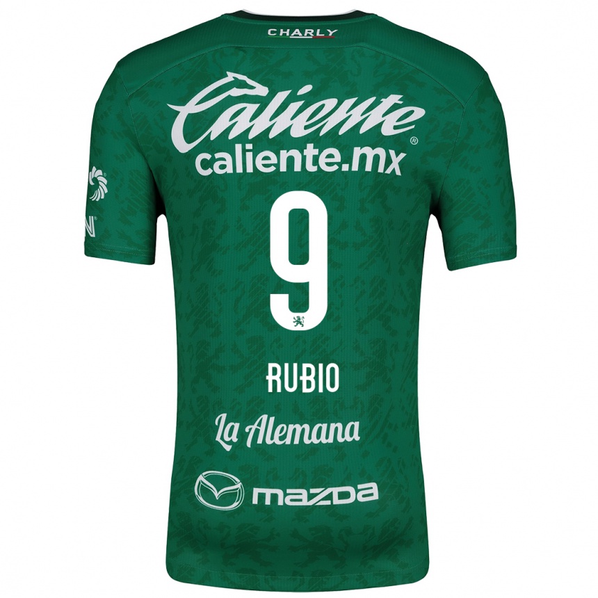 Kids Football Brian Rubio #9 Green White Home Jersey 2024/25 T-Shirt Canada