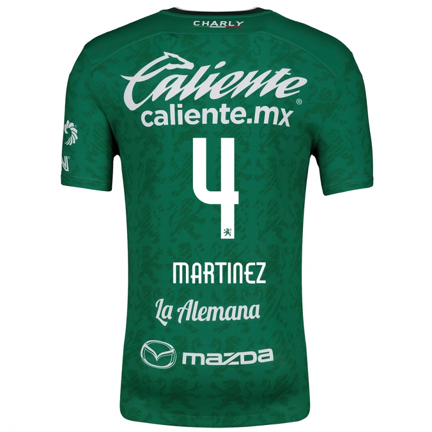 Kids Football Mitzi Martínez #4 Green White Home Jersey 2024/25 T-Shirt Canada