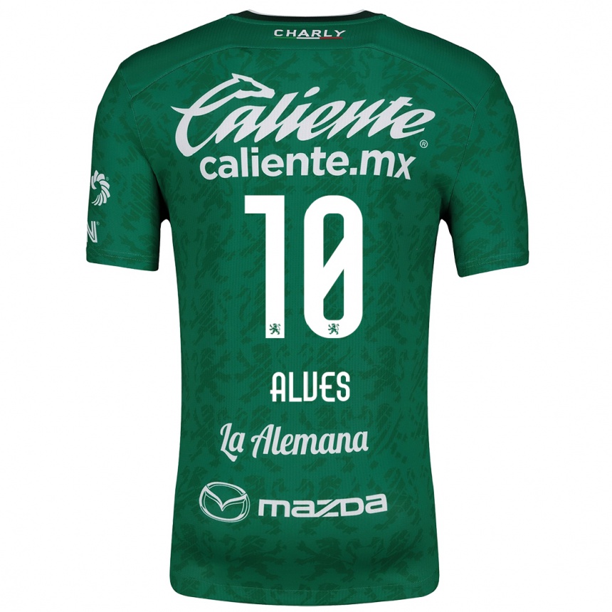 Enfant Football Maillot Maria Alves #10 Vert Blanc Tenues Domicile 2024/25 Canada