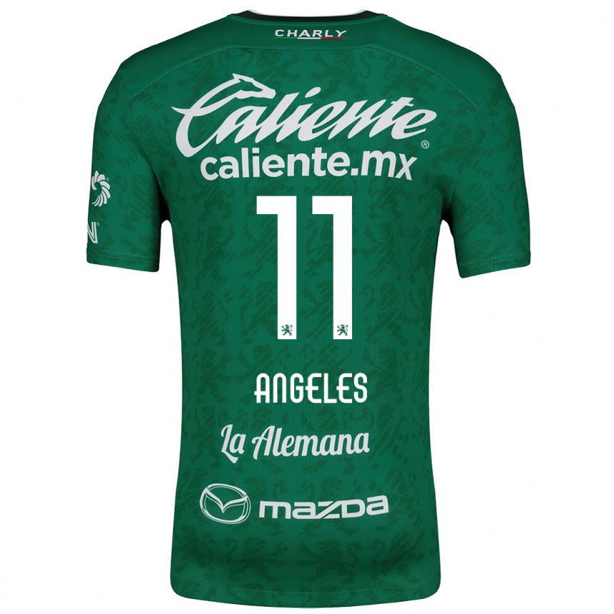 Kids Football Lizbeth Ángeles #11 Green White Home Jersey 2024/25 T-Shirt Canada