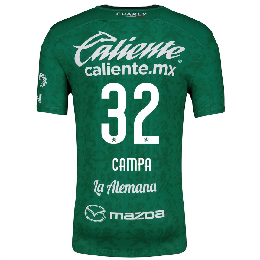 Kids Football Ana Campa #32 Green White Home Jersey 2024/25 T-Shirt Canada