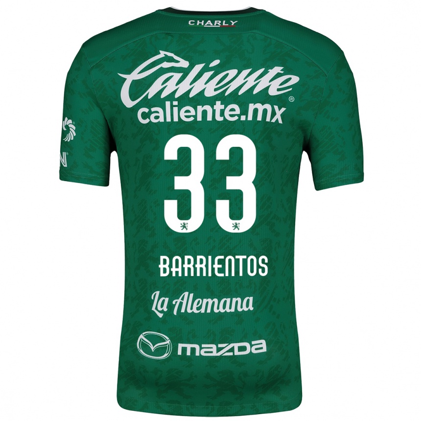 Kids Football Yashira Barrientos #33 Green White Home Jersey 2024/25 T-Shirt Canada