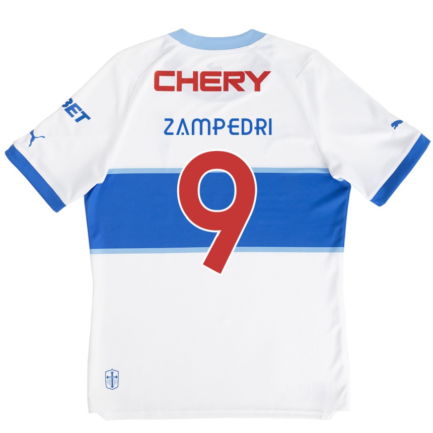 Kids Football Fernando Zampedri #9 White Blue Home Jersey 2024/25 T-Shirt Canada