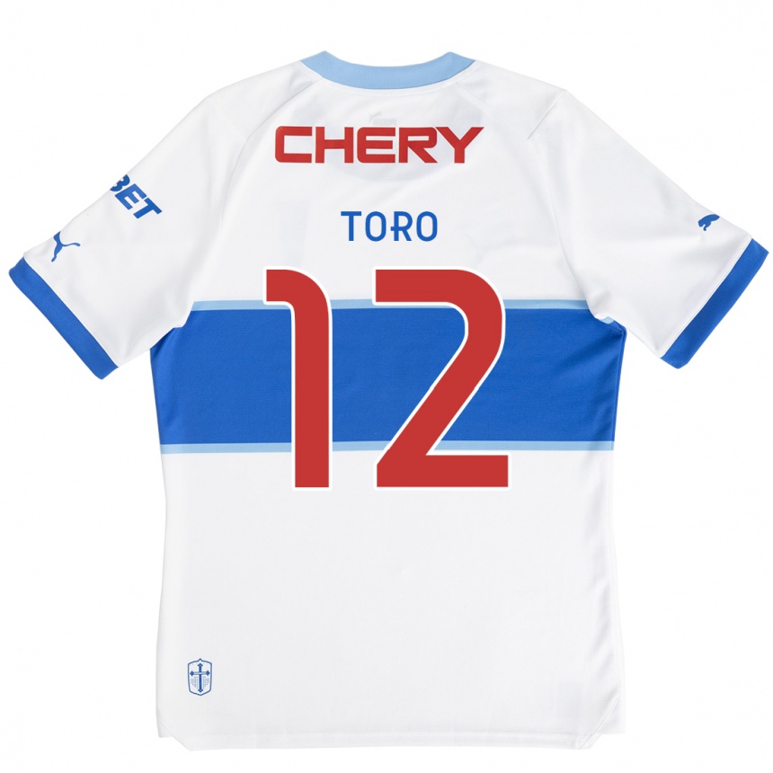 Enfant Football Maillot Ian Toro #12 Blanc Bleu Tenues Domicile 2024/25 Canada