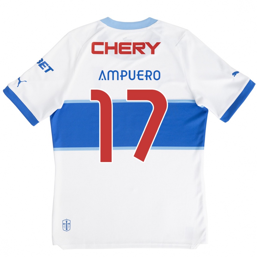 Kids Football Branco Ampuero #17 White Blue Home Jersey 2024/25 T-Shirt Canada