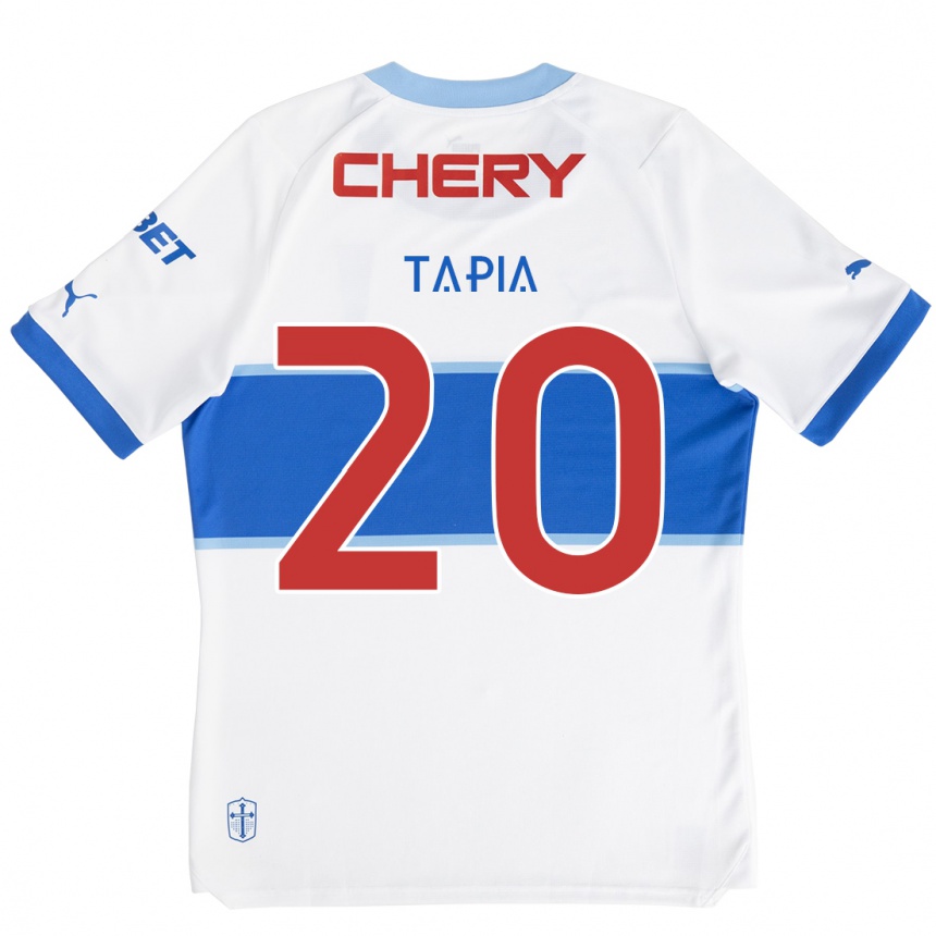 Kids Football Gonzalo Tapia #20 White Blue Home Jersey 2024/25 T-Shirt Canada