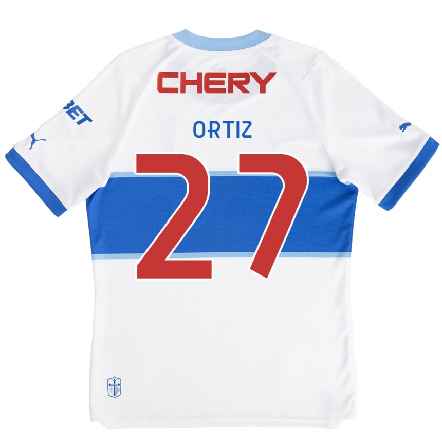 Kids Football Jorge Ortiz #27 White Blue Home Jersey 2024/25 T-Shirt Canada