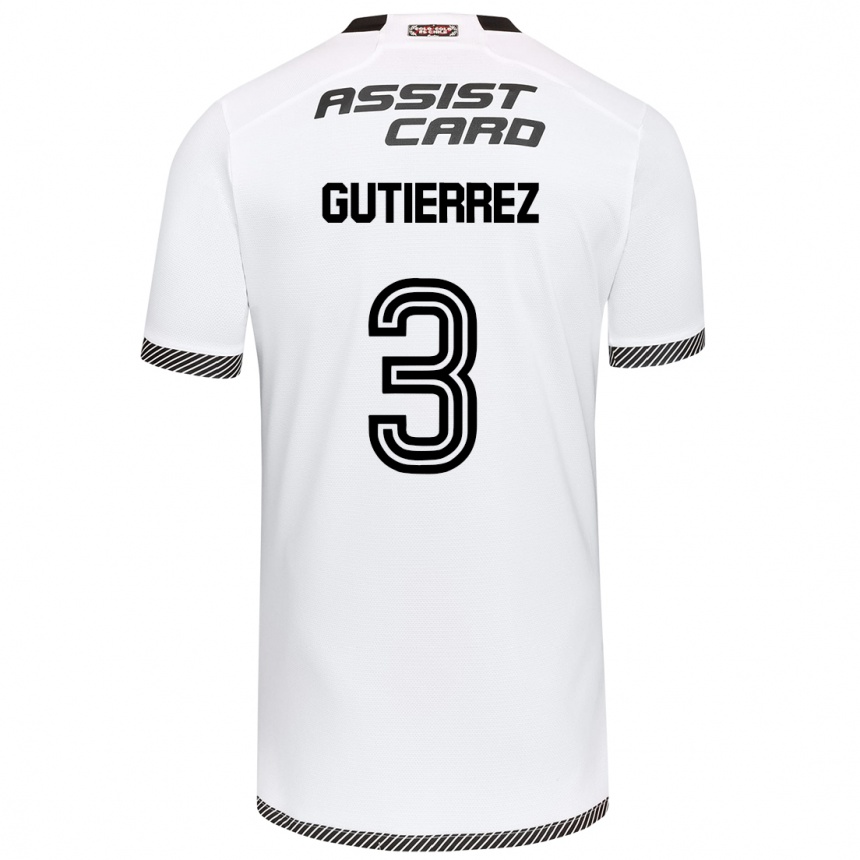 Enfant Football Maillot Daniel Gutiérrez #3 Blanc Noir Tenues Domicile 2024/25 Canada